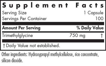 TMG Trimethylglycine 100 Capsules Allergy Research Group Supplement - Conners Clinic